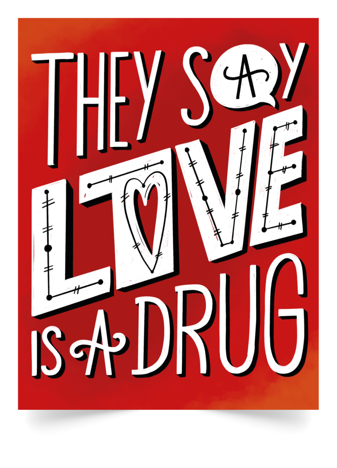 Love Drug Anniversary Oversized Anniversary Card InYourFace Designs